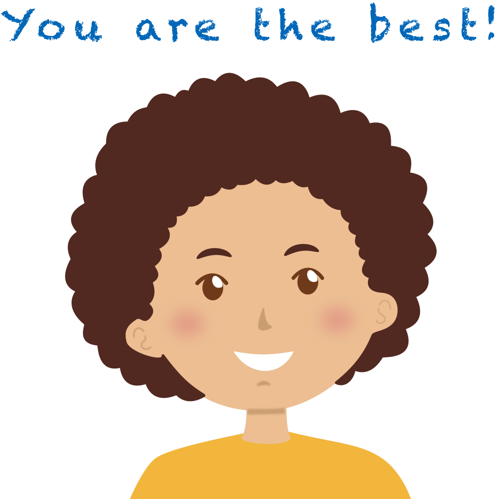 A child saying "You are the best!"