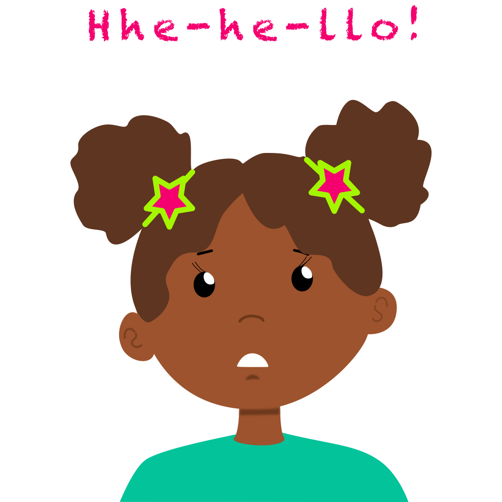 A child saying "Hhe-he-llo!"